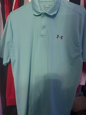 Under Armour Men’s performance Polo Shirt - Aqua Blue